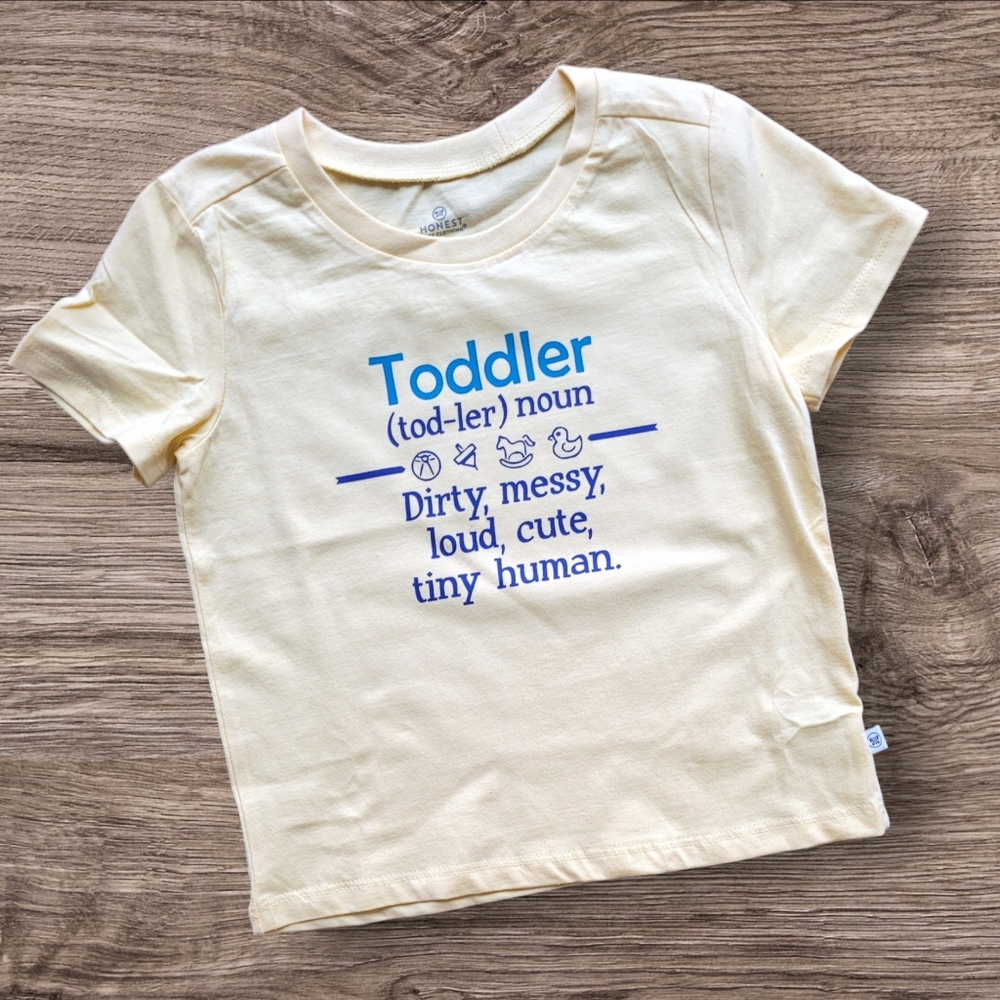 2/$12 NWOT Honest Baby 4T Toddler Custom Graphic T-shirt